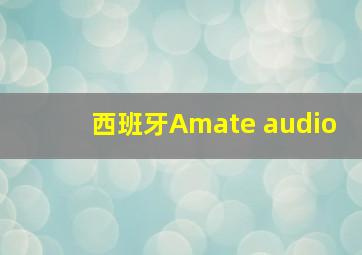 西班牙Amate audio